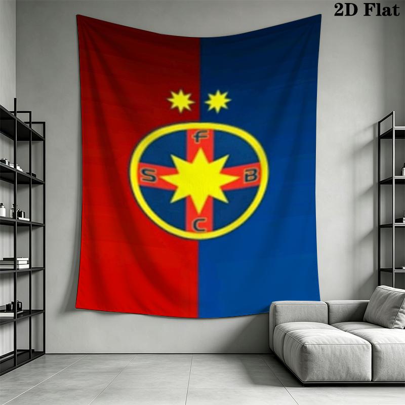 Fcsb Steaua Wall Tapestry Aesthetic Wall Hanging Printed Fabric Blanket Decorative Tapestries for Bedroom Living Room Home Decor