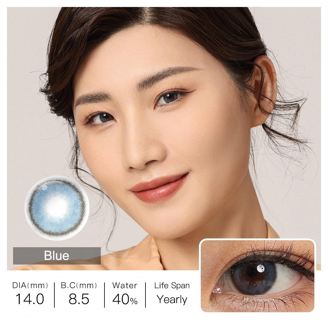 

Косметические цветные контактные линзы 0 синий