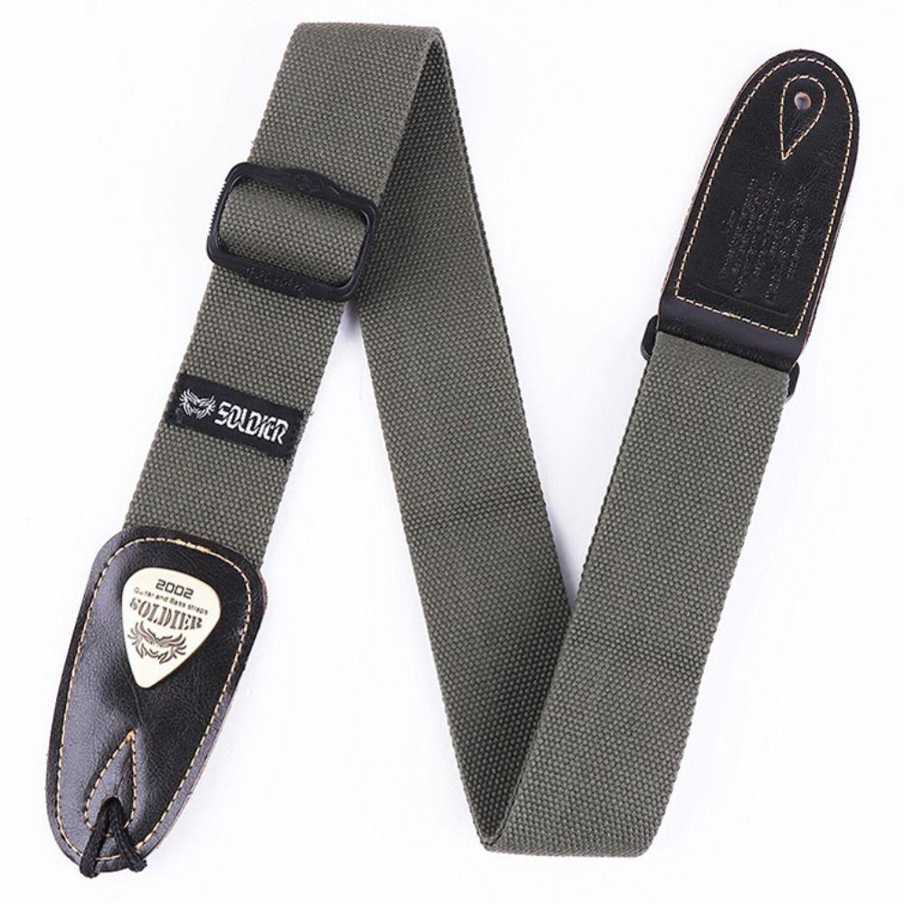 Adjustable Acoustic Guitar Belt Leather Ends Electric Bass Belt Durable Guitar Strap  Instrument