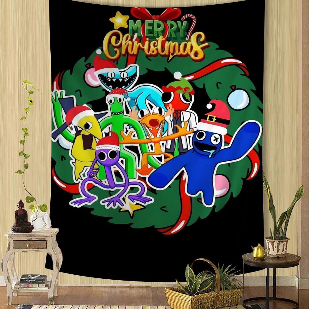 Rainbow Friends Chart Tapestry Art Science Fiction Room Home Decor Cheap Hippie Wall Hanging
