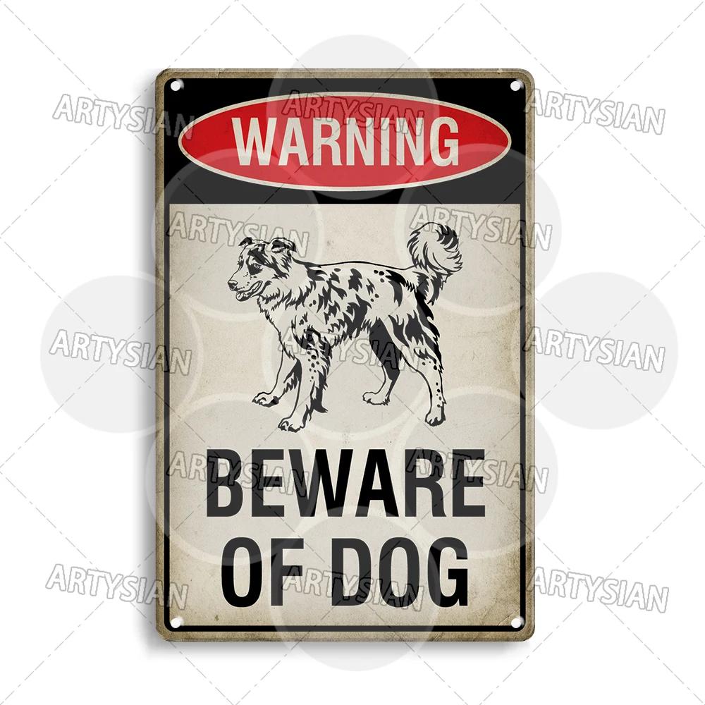 Beware Of Dogs Metal Sign Doberman Rottweiler Beagle Border Collie Dalmatian Bulldog GSD No Dogs Allowed Guide Dogs Welcome