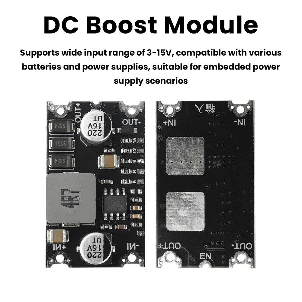6A High-Power DC Step-Up Module DC 3-15V to 5V/6V/9V/12V/15V Short-Circuit Protection with TVS for DIY Power Supply