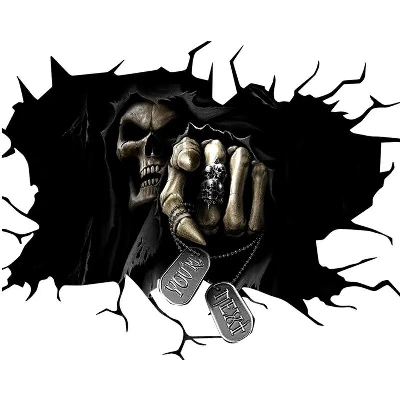 3D Funny Car Stickers – Durable Vinyl Decals for Car, Bike, Window, Perfect for Halloween, Pranks, Home & Party Decor