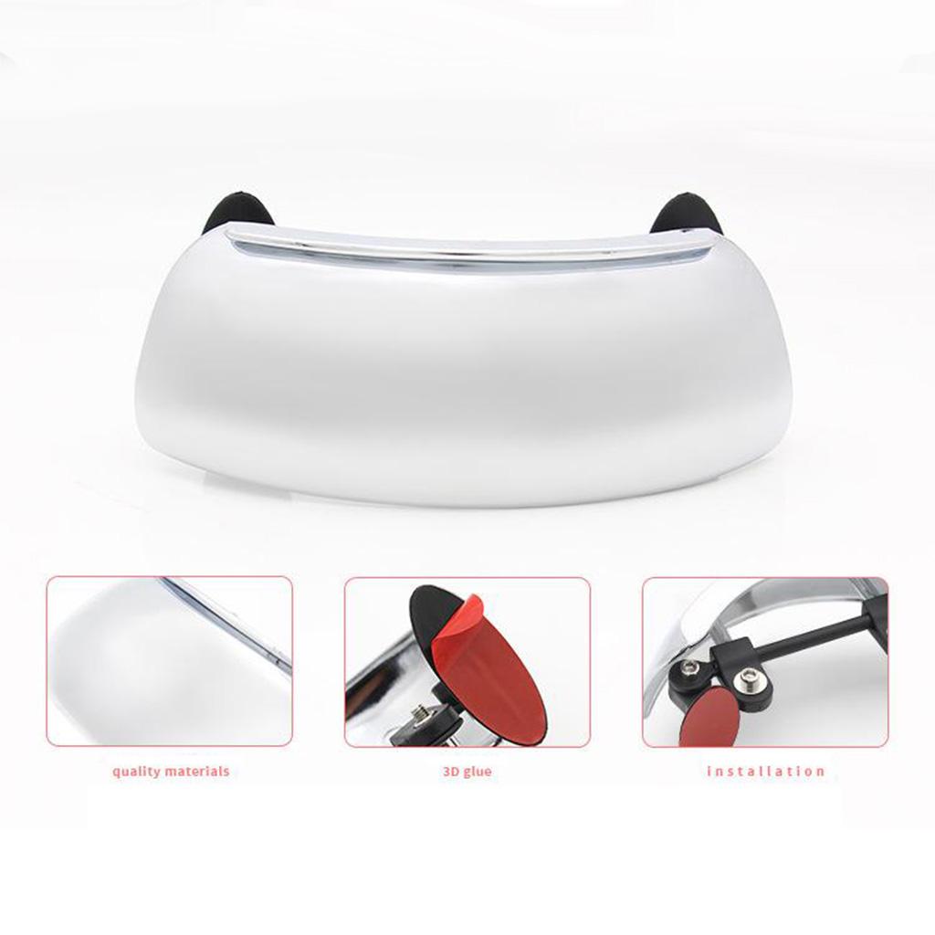 Motorcycle Rearview Mirror with 180 Degree Vision Convex Lens for ATV UTV Scooter Boat Car