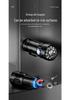 Rechargeable Ultra-Bright Eight-Eyed Monster Flashlight with Red Warning Light for Outdoor and Household Use