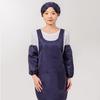 Women's Hair-Resistant, Stain-Proof Sleeveless Apron with Hat - Solid Color and Embroidered Design