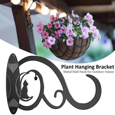 Garden Black Plant Hook Plant Hanging Bracket Metal Wall Hook For Outdoor Indoor Hanging Plants Baskets Flower Pots
