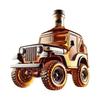 Neues Modell Auto Whiskey Dekanter, Auto Glas Weinflasche für Papa, Ehemann, Lustiger Auto Whiskeys Dekanter Heimbar Dekoration Pickup (Oldtimer)350ml