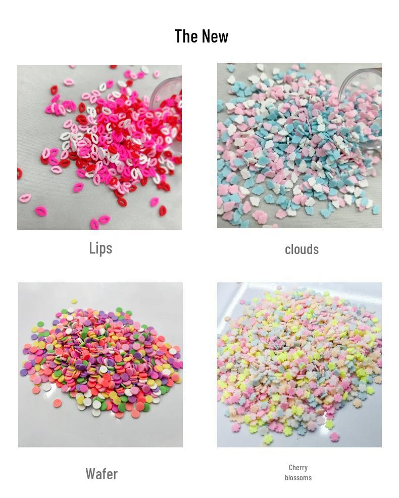 Christmas Polymer Clay Fruit Slices for DIY Nail Art and Crafts.