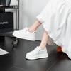 Cowhide spot sports and leisure women's shoes 2025 women's shoes autumn women's sports shoes versatile thick soles increase height white shoes women