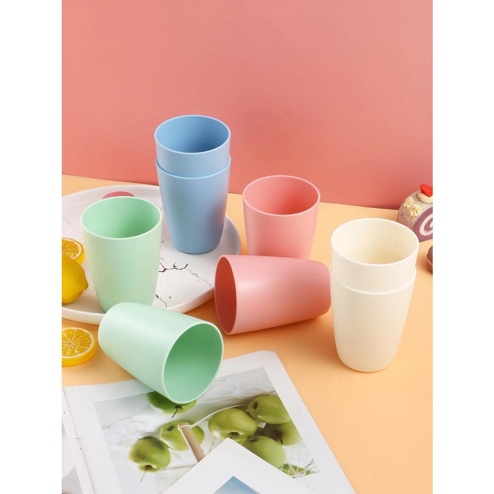 4/11pcs Colorful plastic cups, reusable, PP material, suitable for camping picnic kitchen, healthy material, easy to clean, dish