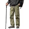 Men's Cargo Pants, Spring And Summer Casual Tapered Straight-Leg Pants, Versatile Sports Comfortable Long Trousers, 2417 Black 2XL