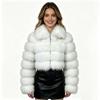 Autumn and winter imitation fur jacket short fur women's clothing winter lapel splicing wool top