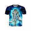 Saint Seiya 3D Print Short Sleeve T-Shirt Unisex Summer O-Neck Casual Streetwear Oversized T-shirt