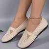 Fashion Summer/autumn Breathable Mesh Flats Shoes Woman Non-Slip  Hollow Cloth Women Soft Bottom Plus Size Single Shoes for Women
