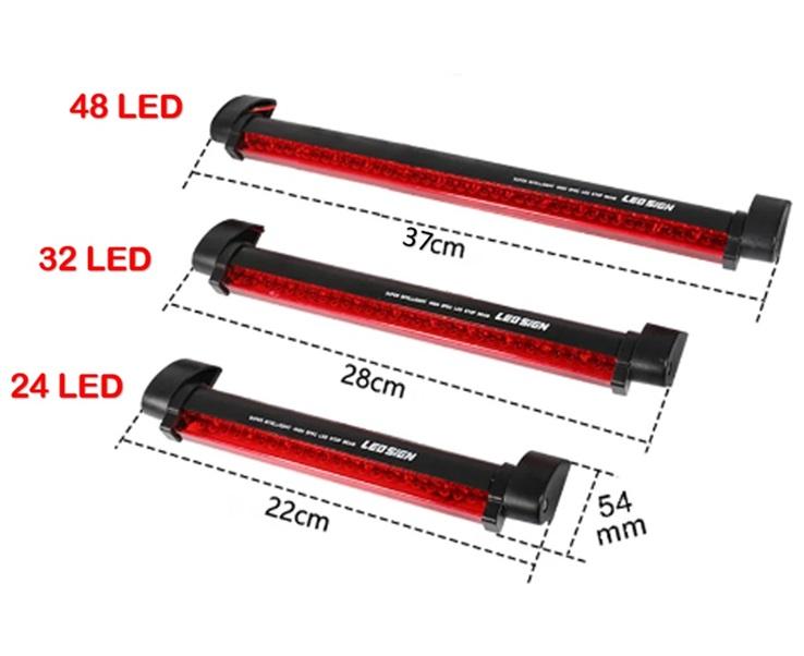 

Araba Kırmızı Işık Evrensel Dur Arka Kuyruk Park Lambası Işık Kaynağı 12 V Araba Fren Lambası 24 32 48 LED Otomatik Uyarı Lambası 24 Led