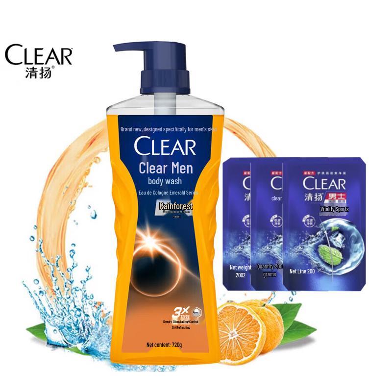 CLEAR Men s Rainforest Serenity Cologne Scent Shower Gel & Shampoo Set