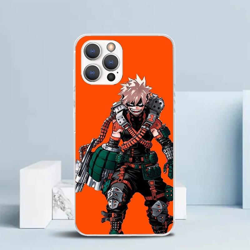Custodia per Telefono Bakugou Katsuki MHA My Hero Per IPhone 16 17 Air 16E 15 14 Plus 13 Mini 12 11 Pro Max 7 8 + SE 2020 Copertura Posteriore Morbida in TPU