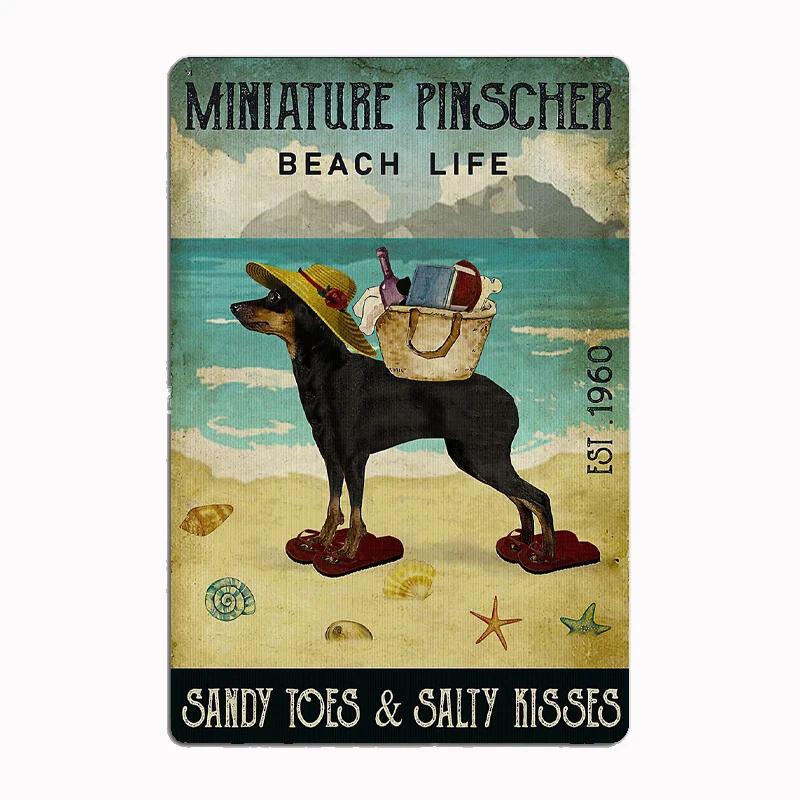 

Miniature Pinscher Dog Metal Sign Poster Garage Room Wall Decoration Cinema Living Custom Tin Vintage Home Decor 20x30cm（7.8x11.8inch）