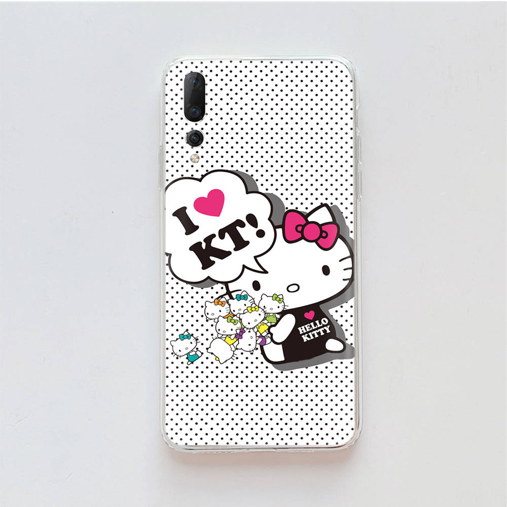 Transparent Case for Samsung A04 A14 A23 M33 M53 Realme 10 9 C35 C55 VIVO X80 Infinix Hot 30 Note 11 Tecno Spark 8P Pro L-5 Hello Kitty