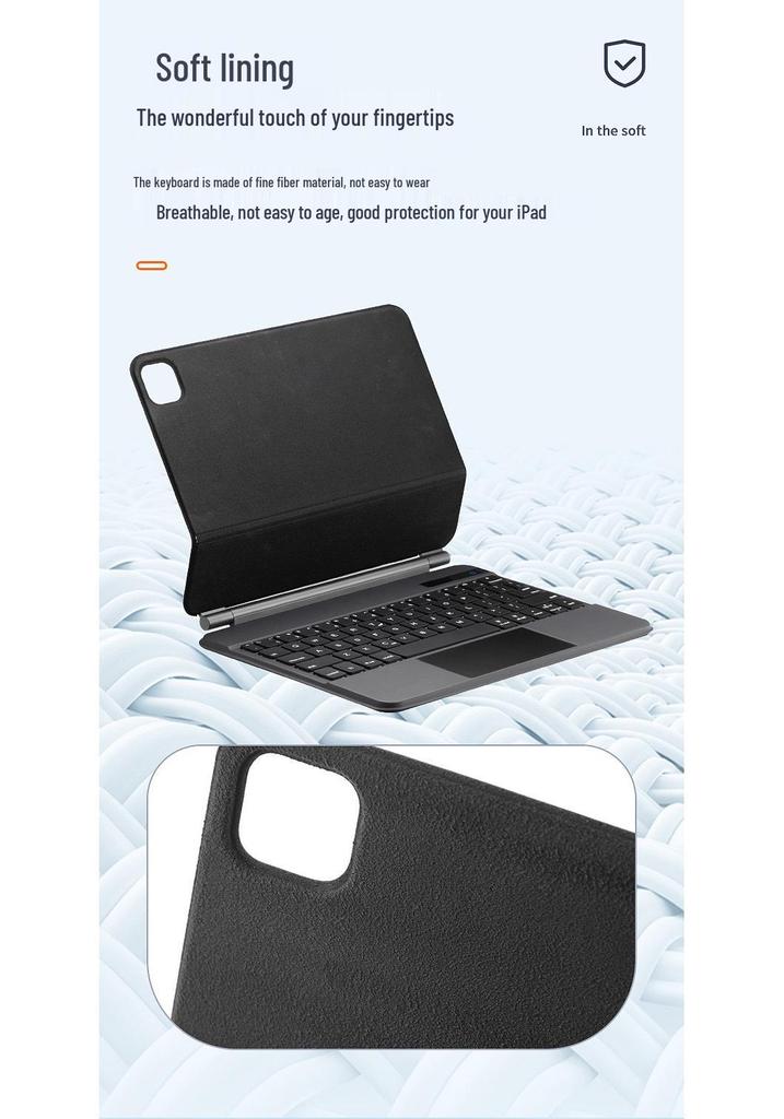 Magnetic Suspension Magic Keyboard for iPad Air 11th Gen & Pro 13 - Backlit with Sleep Air 5 Protective Case