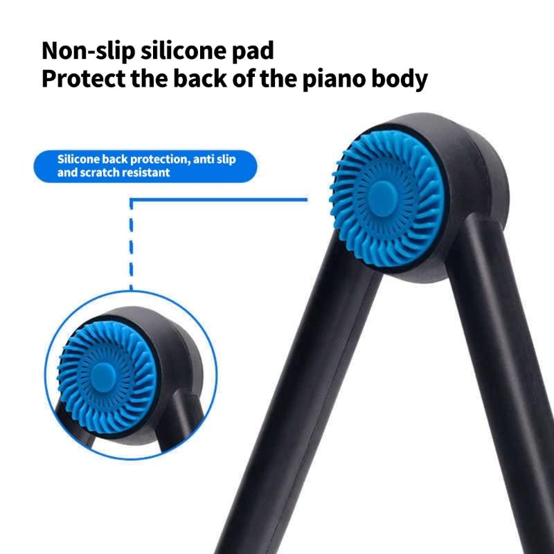 Sturdy Foldable Guitar Stand With Nylon For Solid Support Preventing Instrument Slips On Various Terrains