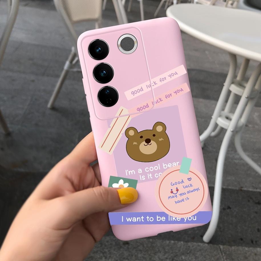 For Vivo V27 Pro Case Vivo V27e Back Cover Fashion Candy Color Painted Funda For Vivo V27 5G V 27e V27Pro V2237 V2230 Soft Shell