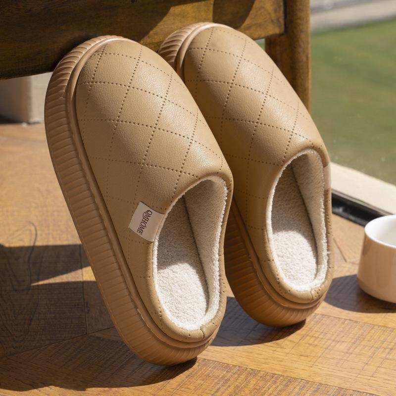 Waterproof Cotton Indoor Slippers: Anti-slip, Unisex, Autumn/Winter 2025