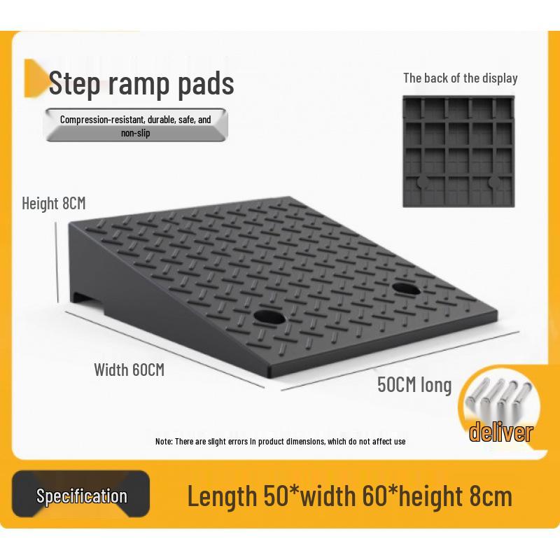 Rubber Curb & Threshold Ramp Mat for Home and Car 