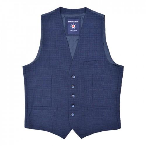 LAMBRETTA Mens Spencer Checked Waistcoat