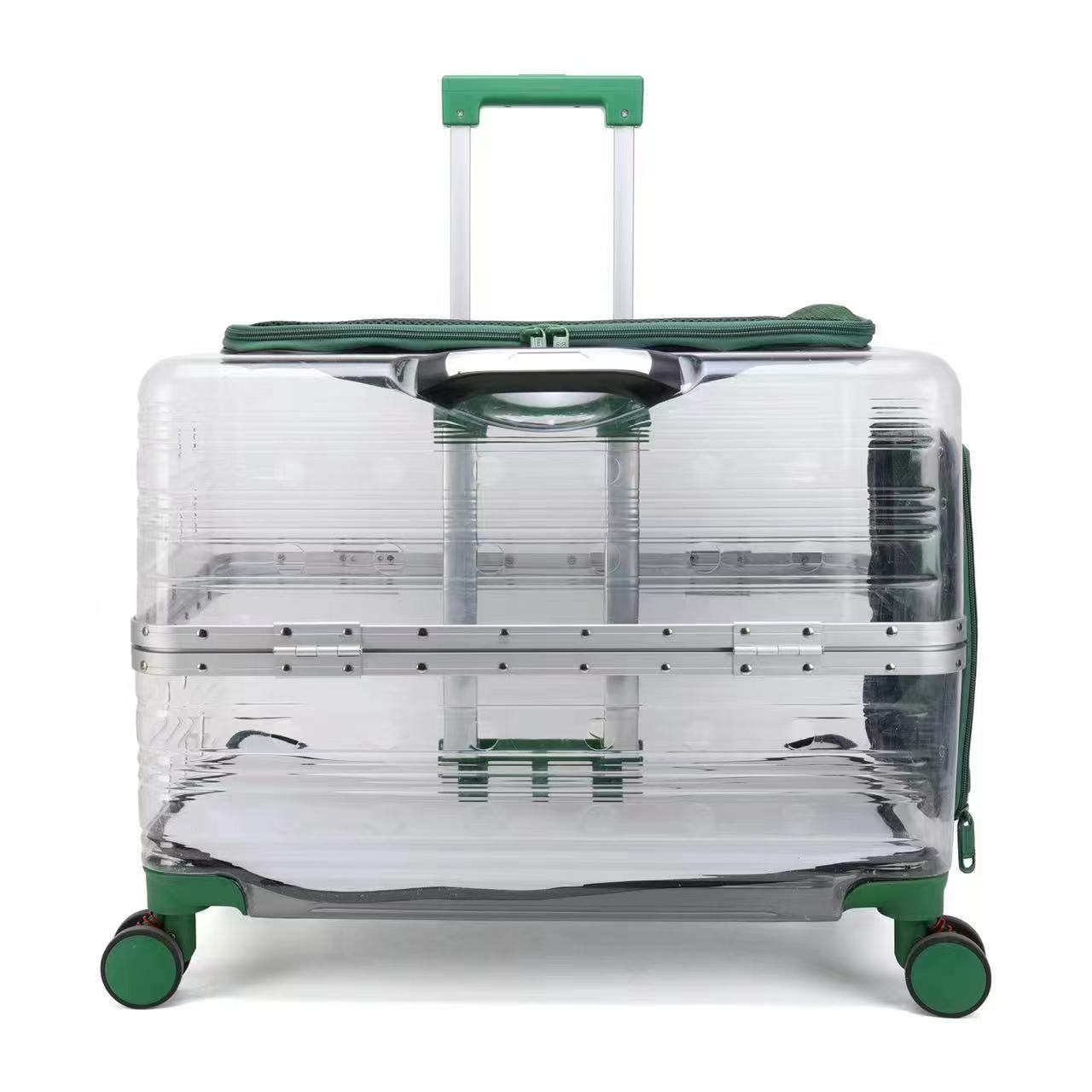 Large Pet Trolley Case Panoramic View Portable Cat Carrier Comfort Breathable Space Capsule Transparent Pet Transport Solution