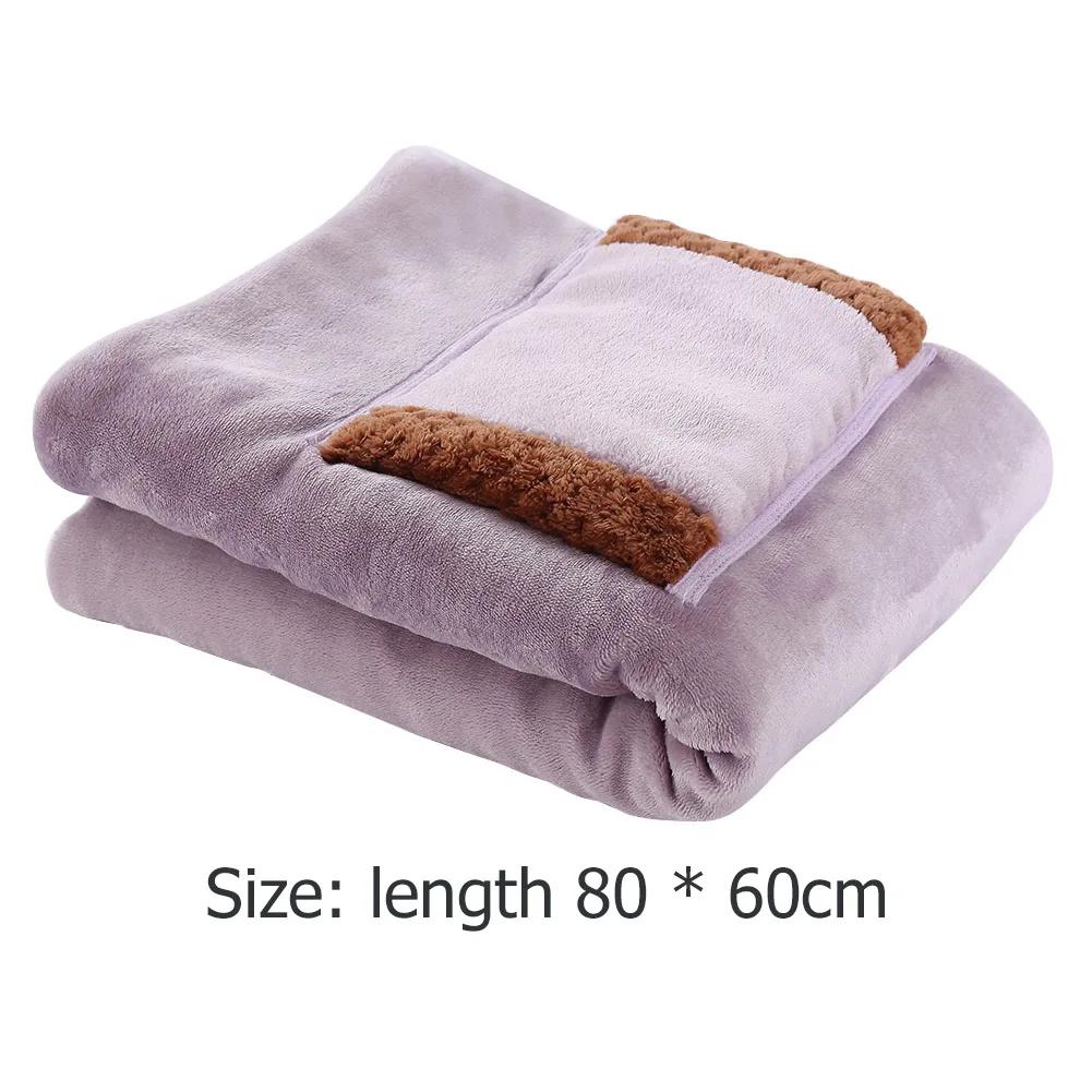 USB Electric Heated Blanket 3 Heating Levels Fleece Heated Blanket Portable Body Warmer Blanket Quickly Heated Cape Pad