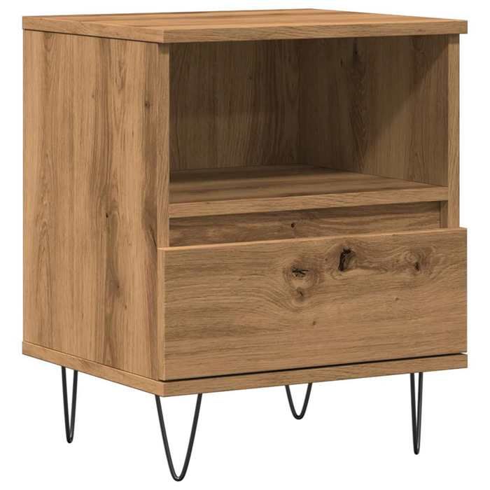 VidaXL Bedside Table Artisan Oak 40x35x50 Cm Engineered Wood, Side Table, Bed Cabinet, Side Table for 857359