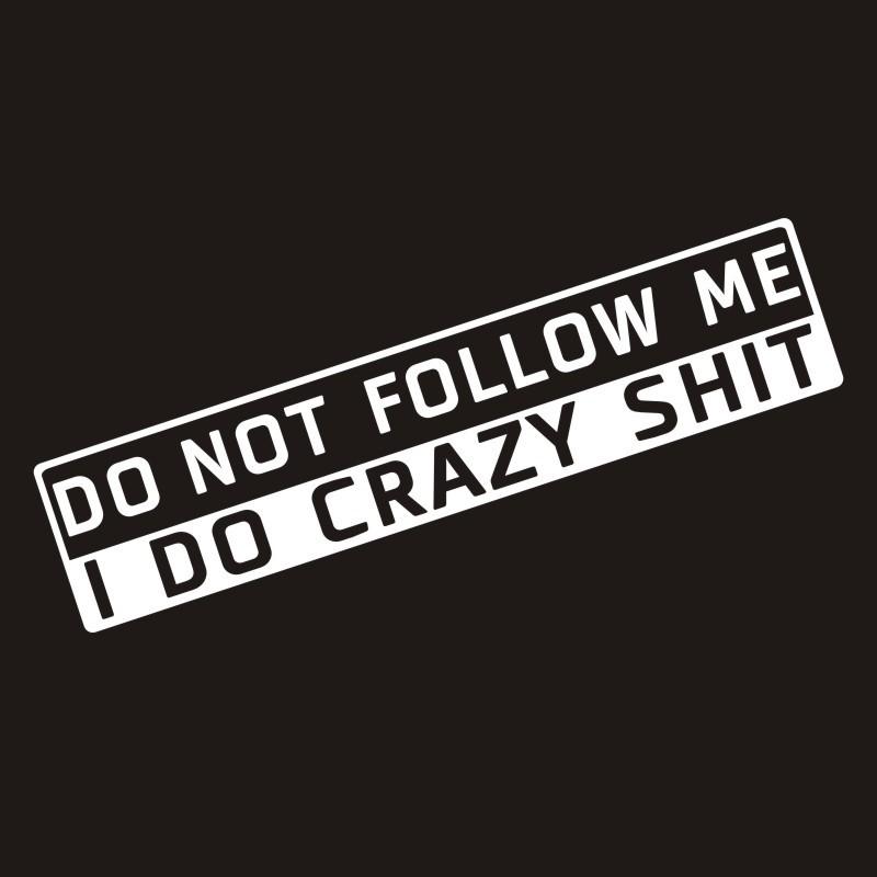 1 Pc 15*3cm Funny Car Sticker Do Not Follow Me Reflective  Auto Sticker Decal Car Accessories