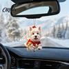 2D Acrylic Holiday Pendant Christmas Animal Ornaments, Cute Flat Hanging Decorative Festival Ornament Decoration for Xmas Tree, Winter Party,