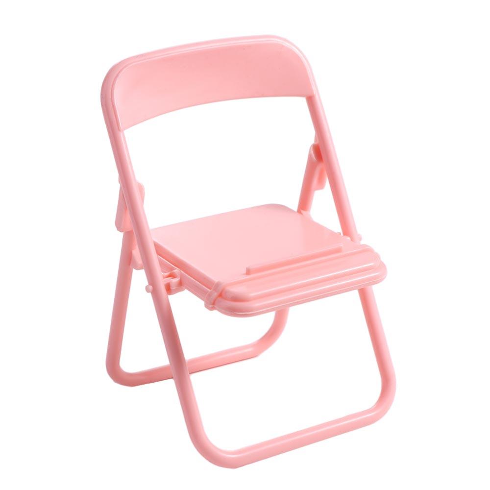 Niedlicher Kunststoff-Handyhalter ABS Dekorativer Mini-Stuhl-Handyständer Tragbarer Mini-Stuhl Mini-Handyhalter Damen