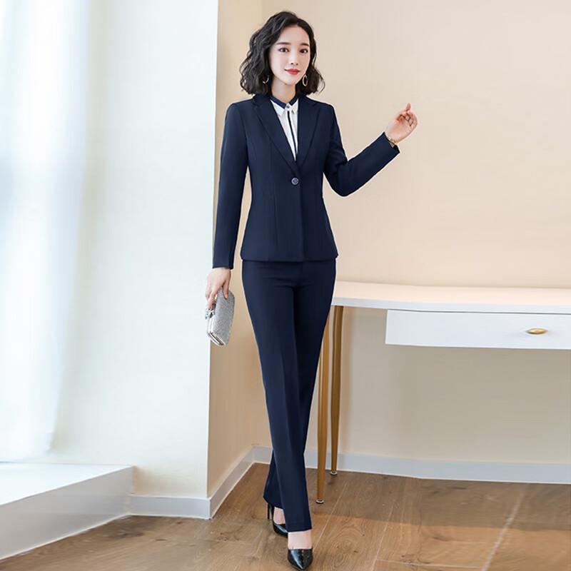 Women's Winter Fleece-Lined Business Suit Set