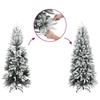 VidaXL Sapin de Noël artificiel mince avec neige floquée 120 cm PVC/PE, arbre de Noël artificiel, arbre artificiel, ornement 4019685