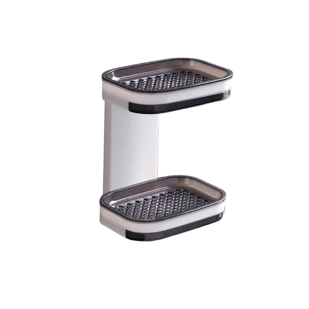 Wall Mounted Sponge Organizer Moisture-proof Water Draining Tray Storage Box Bathtub Organizing Case Container for Bathroom