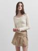Leibeu Off Shoulder String Knit In Ivory Vk5Sp114-03