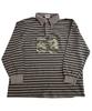 SK8ER ROCK Pigment 88 Stripe Rugby Shirt ((Brown*Black))