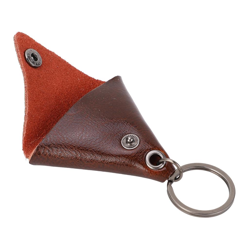Guitar Pick Bag Faux Leather Waterproof Easy To Clean Portable Keychain Design Guitar Pick Holder