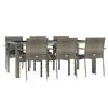 VidaXL Mobilier à dîner de jardin et coussins 7 pcs gris rotin 3157961