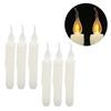 6 Pcs Smokeless Taper Candles Reusable Long Strip Candle Lights LED Taper Candles  Christmas Decor