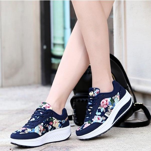 Fashion 2025 Platform Women's Sports Shoes Wedges Solid Color Versatile Sneakers Non-slip Vulcanize Shoes Zapatillas De Deporte