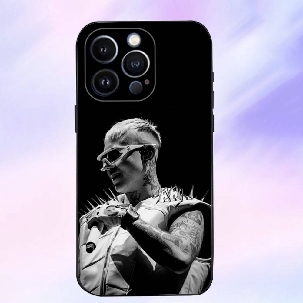 Rapper S-Sfera E-Ebbasta Handyhülle Für iPhone 16,15,14,13,12,11 Plus,Pro Max,XS,X,XR,SE,Mini,8,7,Weiches Silikon Schwarze Hülle