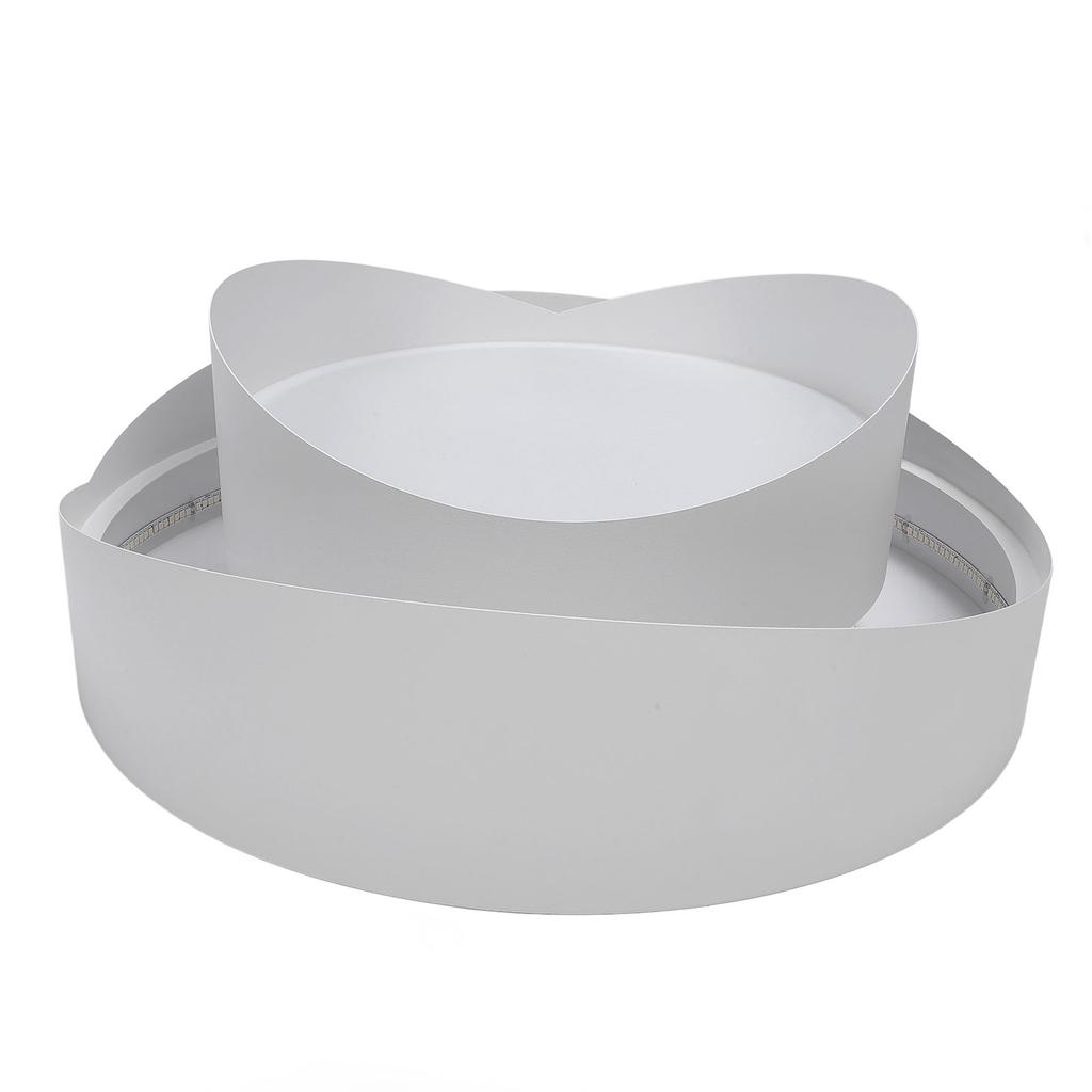 LED Flush Mount Ceiling Light 3000K To 6500K Dimmable Modern 2 Rings Round Ceiling Light Fixture with Remote for Bedroom Kitchen