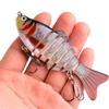 5pcs Artificial Hard Baits Swimming Lure with Treble Hook Multi Jointed Swimbait Saltwater Swimbait Fishing Tackle