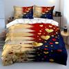 Golden and Red Hearts. Bedding Sets Duvet Cover Sets Duvet Covers Pillowcases(1* Duvet Cover 2* Pillowcases Without Duvet Insert)