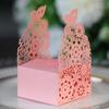 50pcs Party Favor Boxes Laser Cut Gift Box Pink Wedding Treat Boxes Party Favor Box Packaging Box